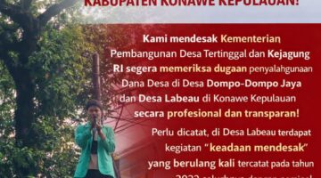 Dugaan Permasalahan Dana Desa di Desa Dompo-Dompo Jaya Capai Rp2,07 Miliar dan Desa Labeau (2022–2025), Aktivis Akan Melakukan Aksi Demonstrasi Senin serta Pelaporan ke Kejagung RI dan Kemendes PDT RI